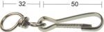 Simplexhake 4293 50mm stål nickel SB