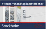 Ytterdörrset Stockholm F1 aluminium silver nickelf
