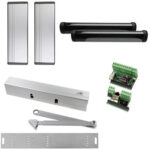 Dörrautomatikpaket SW100 tryckande Hotron AK silve