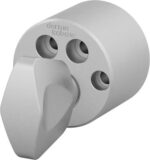 Vredcylinder KC2573SL återfjädrande rund mattkrom